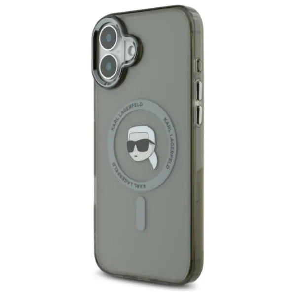 Karl Lagerfeld IML Metal Karl Head MagSafe - Case for iPhone 16 Plus (black)