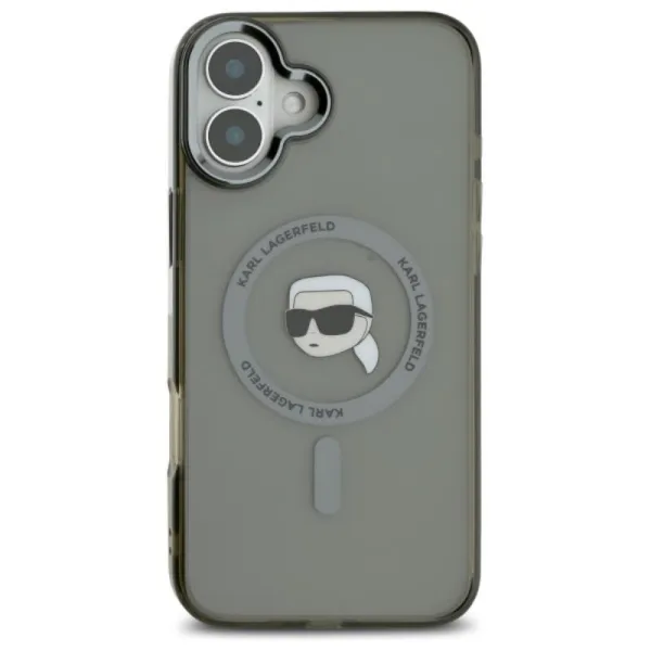 Karl Lagerfeld IML Metal Karl Head MagSafe - Case for iPhone 16 Plus (black)