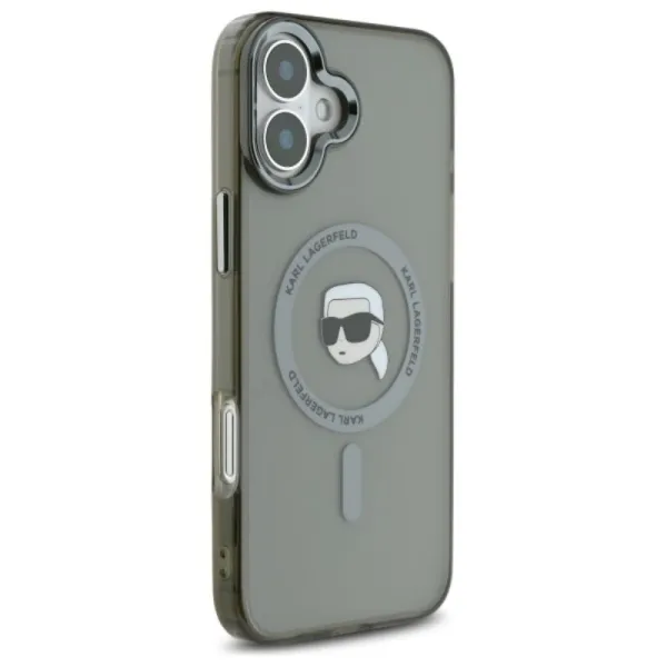 Karl Lagerfeld IML Metal Karl Head MagSafe - Case for iPhone 16 Plus (black)