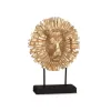 Decorative Figure Lion Black Golden 28 x 38,5 x 11,5 cm (4 Units)