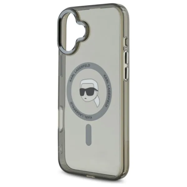 Karl Lagerfeld IML Metal Karl Head MagSafe - Case for iPhone 16 Plus (black)