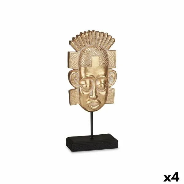 Decorative Figure Indian Man Golden 17,5 x 36 x 10,5 cm (4 Units)