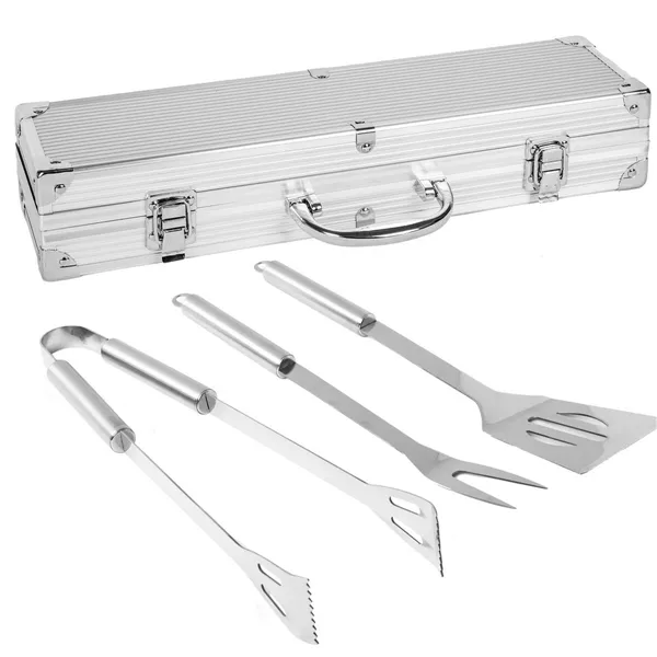 BBQ Utensils Kit with Case Stainless steel 37 x 10 x 8 cm