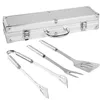 BBQ Utensils Kit with Case Stainless steel 37 x 10 x 8 cm