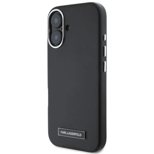 Karl Lagerfeld FW Metal Plate MagSafe - Case for iPhone 16 Plus (black)
