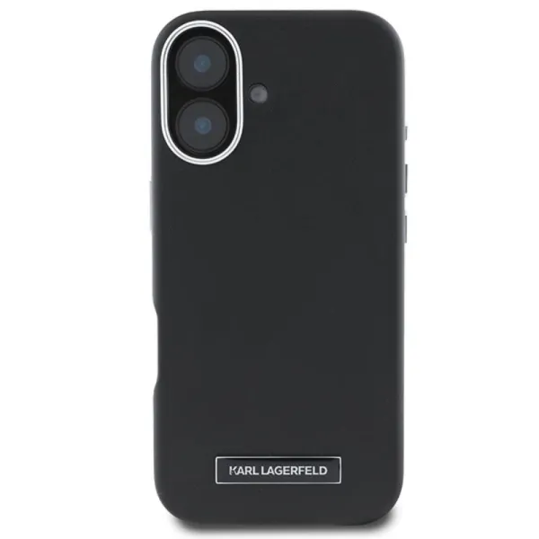 Karl Lagerfeld FW Metal Plate MagSafe - Case for iPhone 16 Plus (black)