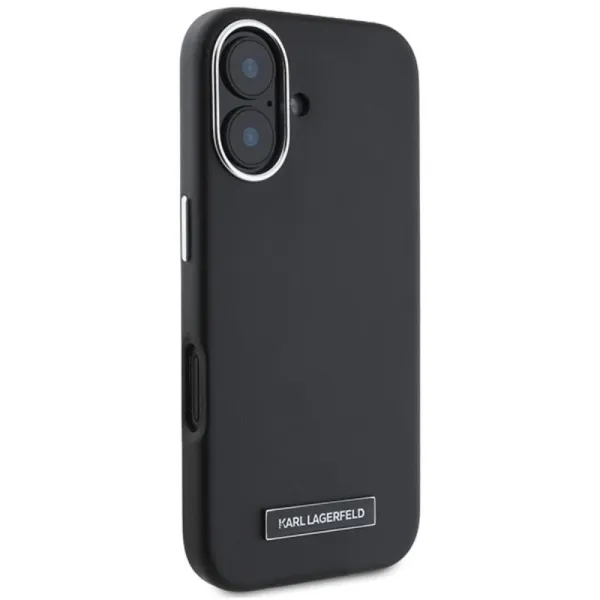 Karl Lagerfeld FW Metal Plate MagSafe - Case for iPhone 16 Plus (black)