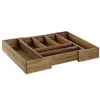 Cutlery Organiser DKD Home Decor Natural Acacia 35 x 30 x 7 cm