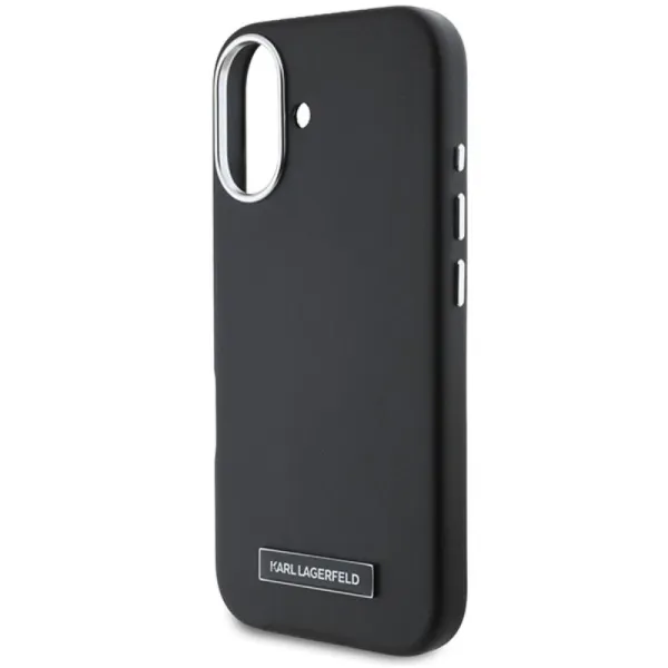 Karl Lagerfeld FW Metal Plate MagSafe - Case for iPhone 16 Plus (black)