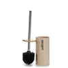 Toilet Brush Beige Silver Metal Resin Bamboo 9,6 x 37,5 x 9,6 cm (6 Units)