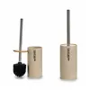 Toilet Brush Beige Silver Metal Resin Bamboo 9,6 x 37,5 x 9,6 cm (6 Units)