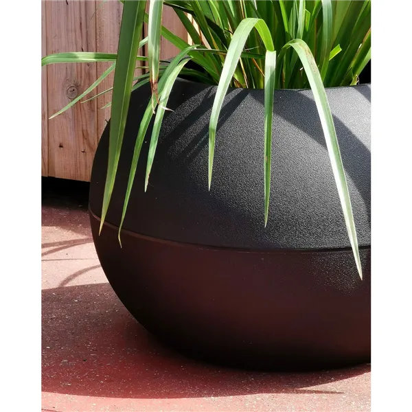 Plant pot Riviera Black Plastic Circular Ball Ø 50 cm