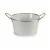 Planter Bucket White Silver Zinc 27,5 x 10,5 x 20 cm (24 Units)