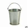 Planter Bucket Silver Zinc 15,5 x 11 x 11 cm (72 Units)