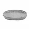 Flower Pot Dish With relief Grey 28 x 4 x 23 cm (6 Units)