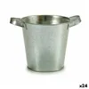 Planter Bucket Silver Zinc 20 x 14 x 16,2 cm (24 Units)