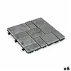 Interlocking Floor Tile Grey Stone Plastic 30 x 2,8 x 30 cm (6 Units)