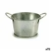 Planter Bucket Silver Zinc 17,8 x 8 x 12,3 cm (72 Units)