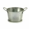 Planter Bucket Silver Zinc 17,8 x 8 x 12,3 cm (72 Units)