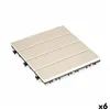 Interlocking Floor Tile Composite Beige Polyethylene 30 x 2,6 x 30 cm (6 Units)