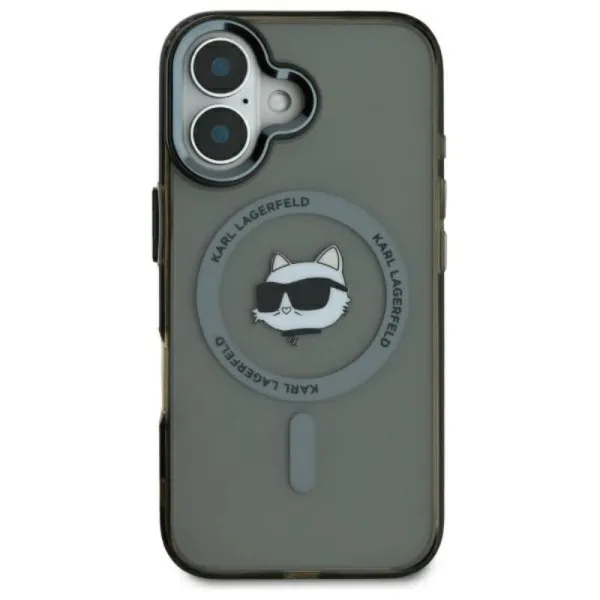 Karl Lagerfeld IML Metal Choupette Head MagSafe - Case for iPhone 16 (black)