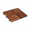 Interlocking Floor Tile Brown Polyethylene Acacia 30 x 2,8 x 30 cm (6 Units)