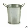 Planter Bucket Silver Zinc 16 x 12 x 11 cm (72 Units)