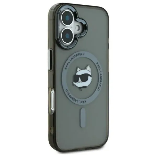 Karl Lagerfeld IML Metal Choupette Head MagSafe - Case for iPhone 16 (black)