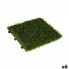 Interlocking Floor Tile Grass Green Plastic 30 x 3,5 x 30 cm (6 Units)