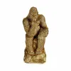 Decorative Figure Gorilla Golden 20,5 x 47 x 23,5 cm (2 Units)