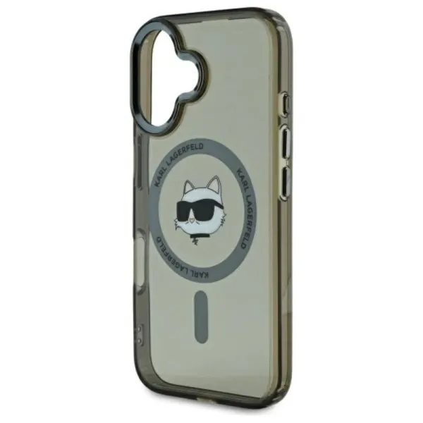 Karl Lagerfeld IML Metal Choupette Head MagSafe - Case for iPhone 16 (black)