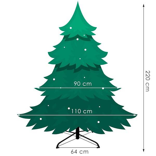 Artificial Caucasian Fir Tree Springos CT0157, 220 cm