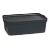 Storage Box with Lid Anthracite Plastic 14 L 29,5 x 14,3 x 45 cm (12 Units)