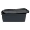 Storage Box with Lid Anthracite Plastic 14 L 29,5 x 14,3 x 45 cm (12 Units)