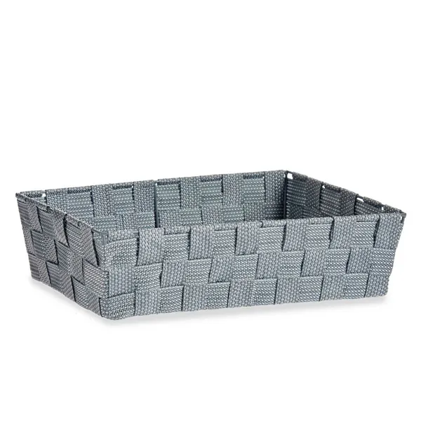 Multi-purpose basket Grey Cloth 3,8 L 34 x 8,5 x 21 cm (18 Units)