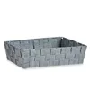 Multi-purpose basket Grey Cloth 3,8 L 34 x 8,5 x 21 cm (18 Units)