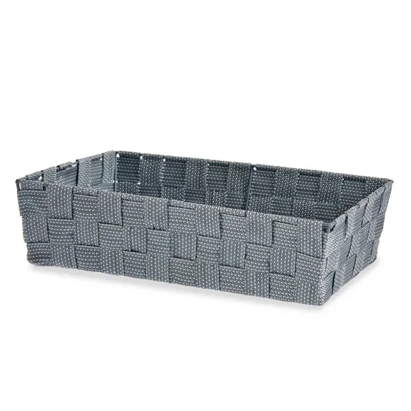 Multi-purpose basket Grey Cloth 3,8 L 34 x 8,5 x 21 cm (18 Units)