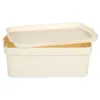 Storage Box with Lid Cream Plastic 6 L 21,5 x 11 x 31,5 cm (12 Units)