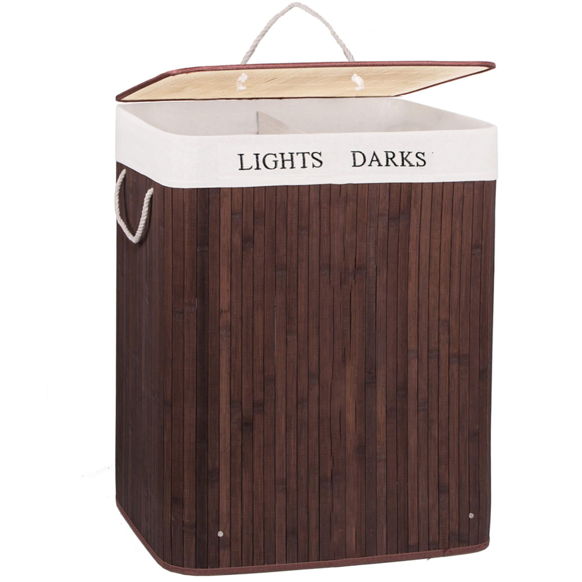 Bamboo laundry basket Springos HA0072 | Buy online — Megaluks