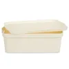 Storage Box with Lid Cream Plastic 14 L 29,5 x 14,3 x 45 cm (12 Units)