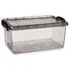 Storage Box with Lid Anthracite Plastic 13,7 L 27,5 x 18 x 42,5 cm (12 Units)