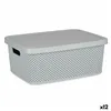 Storage Box with Lid Grey Plastic 13 L 28 x 15 x 39 cm (12 Units)