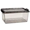 Storage Box with Lid Anthracite Plastic 22 L 32 x 20,5 x 50 cm (6 Units)