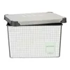 Storage Box with Lid Home Graph paper Grey Plastic 17 L 28 x 22 x 37 cm (12 Units)