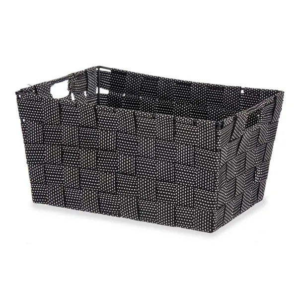 Multi-purpose basket Black Cloth 20 x 14 x 30 cm (18 Units)