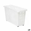 Multi-purpose basket With wheels White Plastic 17,5 x 26 x 46 cm (12 Units)