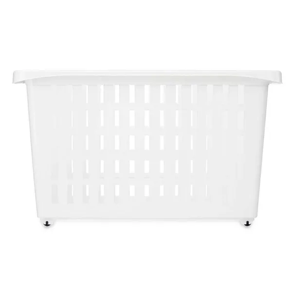 Multi-purpose basket With wheels White Plastic 17,5 x 26 x 46 cm (12 Units)