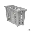 Multi-purpose basket With wheels Grey Plastic 17,5 x 26 x 46 cm (12 Units)