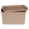 Storage Box with Lid Beige Plastic 2,3 L 13,5 x 11 x 20 cm (24 Units)