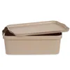 Storage Box with Lid Beige Plastic 14 L 29,5 x 14,5 x 45 cm (12 Units)